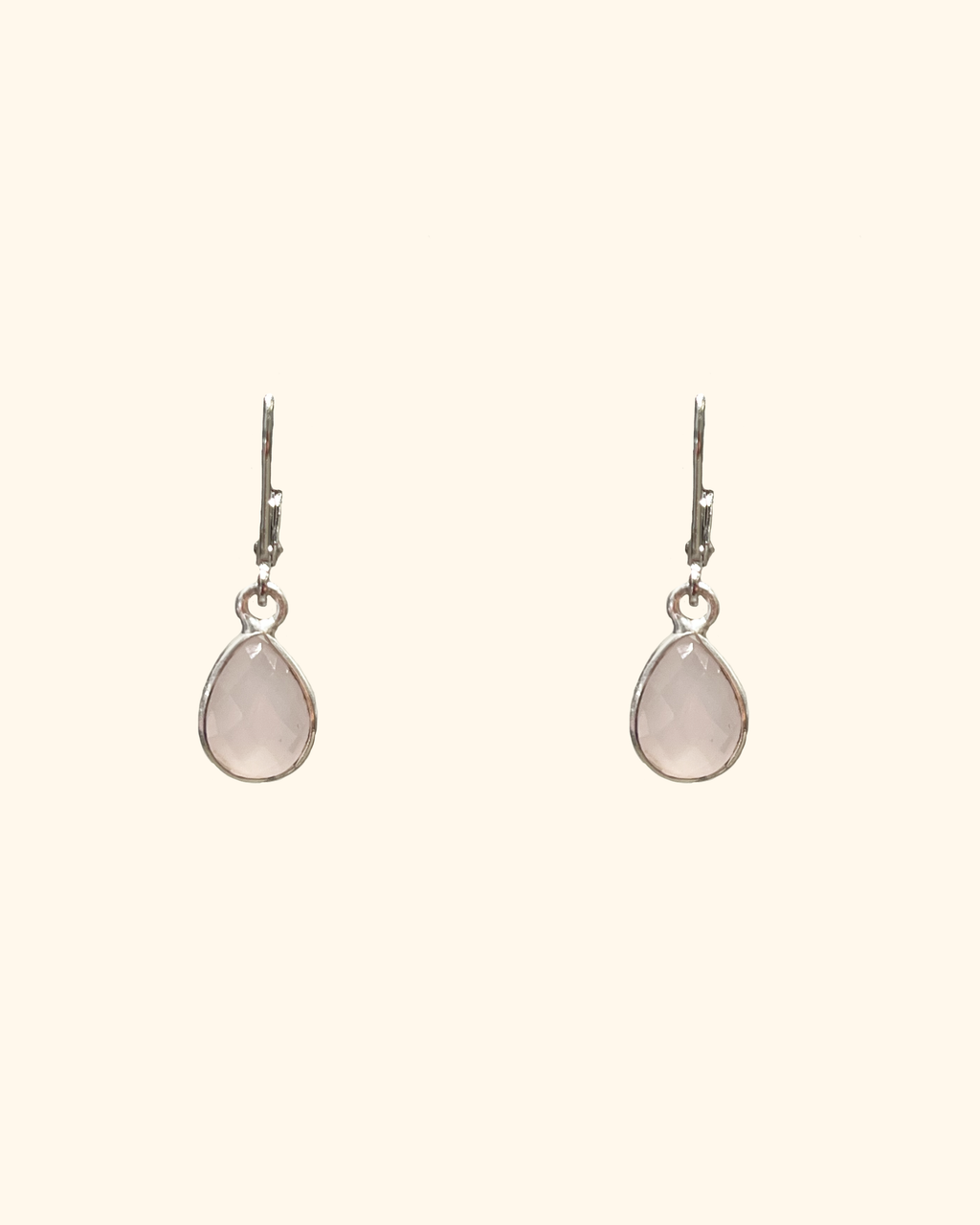Rose Quartz Dewdrop Earring