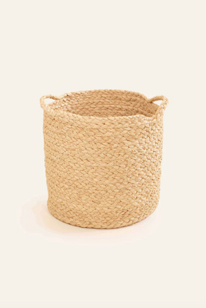 BRAIDED RAFFIA PLANTER WITH HANDLES