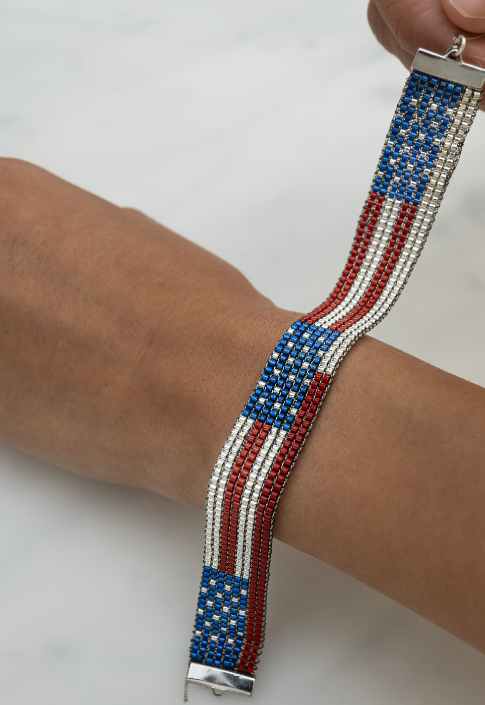 Sample American Flag Bracelet