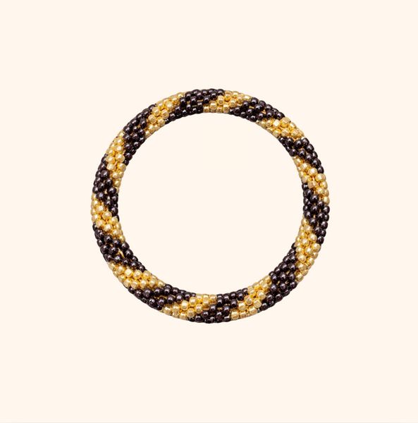 Gold and Plum Prosperity Bracelet