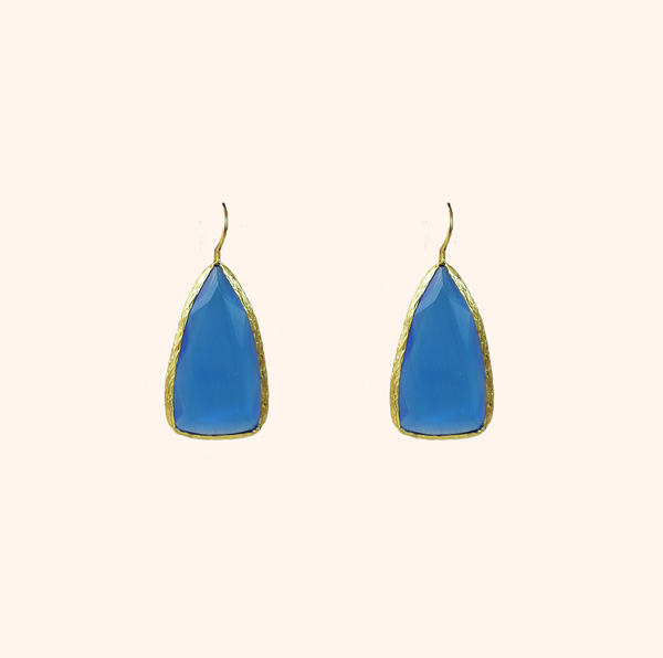 Azure Cat's Eye Earrings