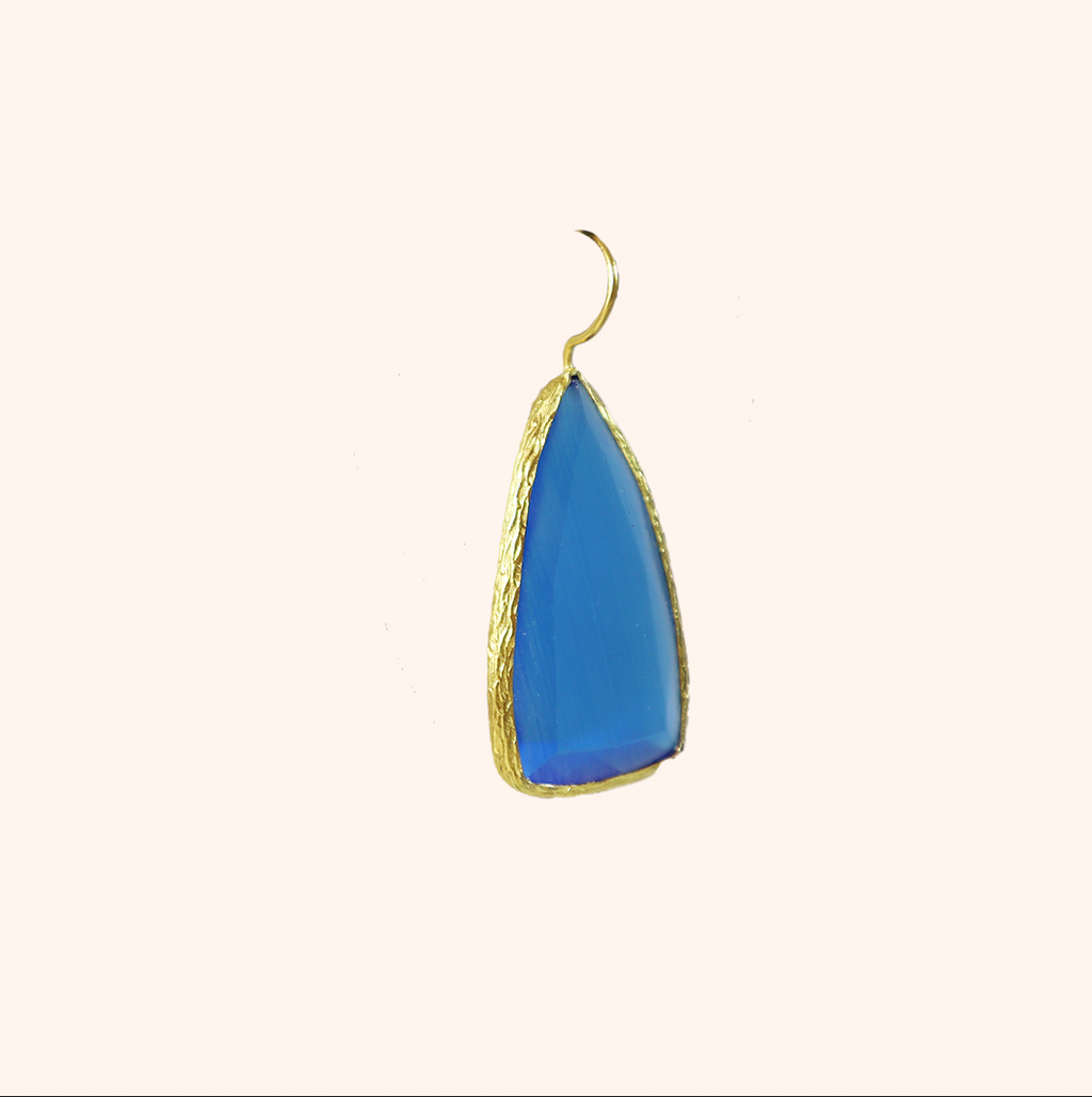 Azure Cat's Eye Earrings