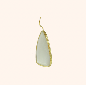 White Cat's Eye Earrings