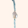 Blue Aquamarine Pearl Necklace