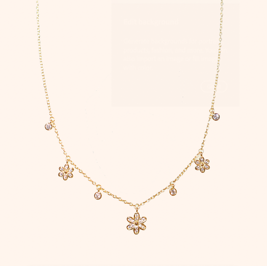 Gold Daisy Necklace