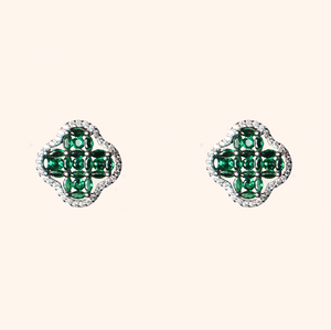 Emerald Clover Earring