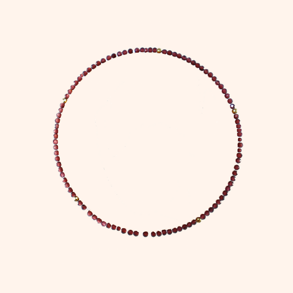 Garnet + Gold Gemstone Bracelet