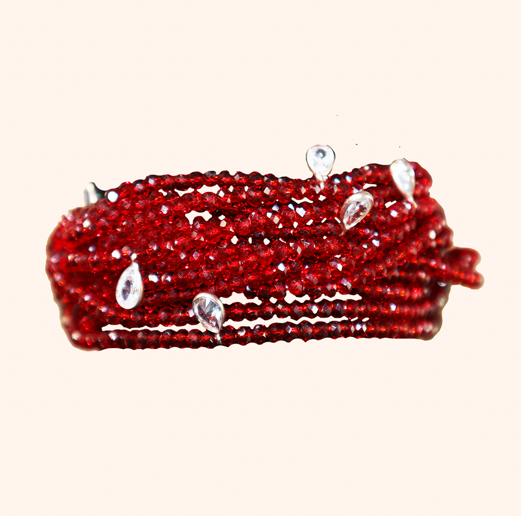 Cherry Beaded Bangle