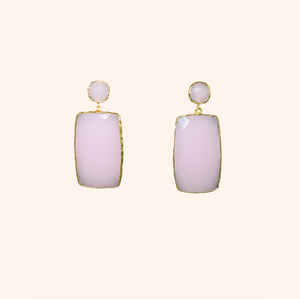 Rose Quartz Prism Earrings