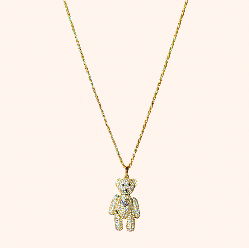 Gold Teddy to the Rescue Necklace