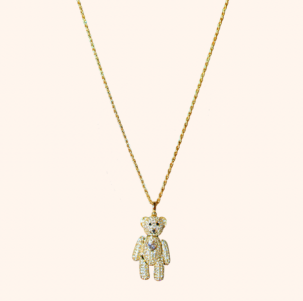 Gold Teddy to the Rescue Necklace