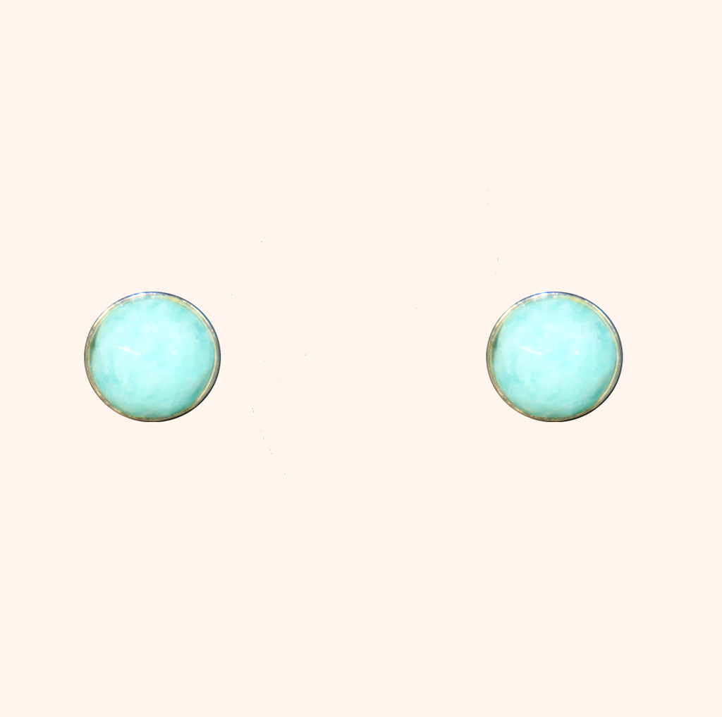 Silver + Turquoise Stud Earrings