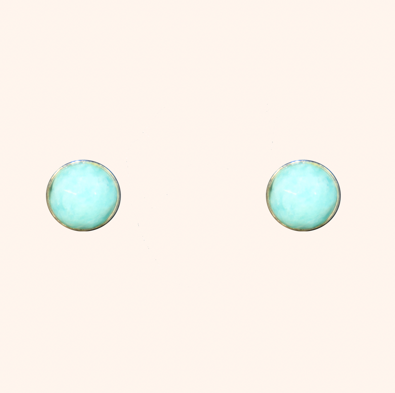 Silver + Turquoise Stud Earrings