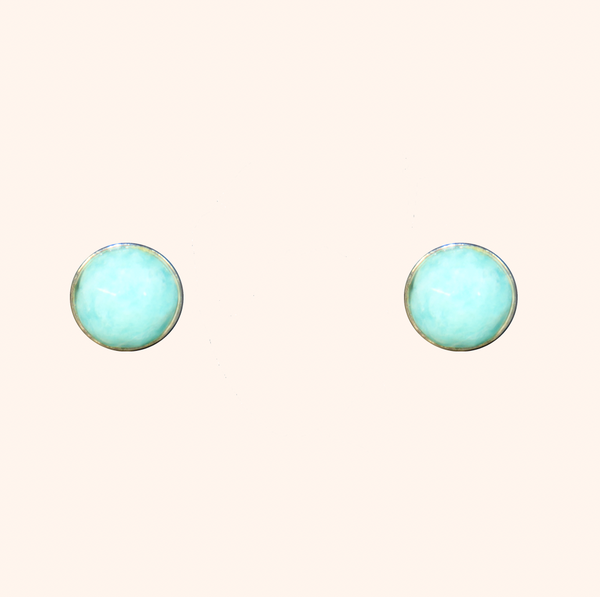 Silver + Turquoise Stud Earrings
