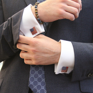 American Flag Cuff Links