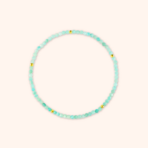 Gold + Amazonite Gemstone Bracelet