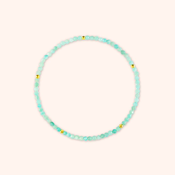Gold + Amazonite Gemstone Bracelet
