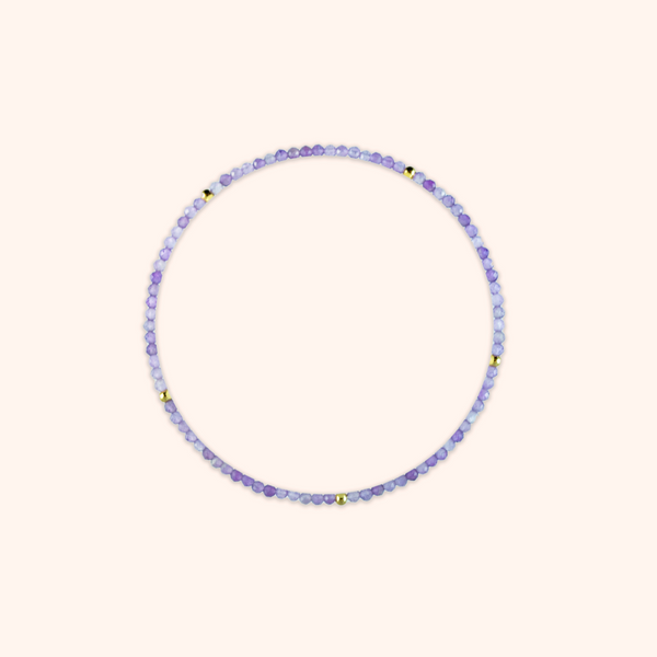 Gold + Amethyst Gemstone Bracelet