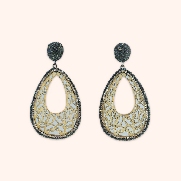 Crystal Baroque Oval Earrings
