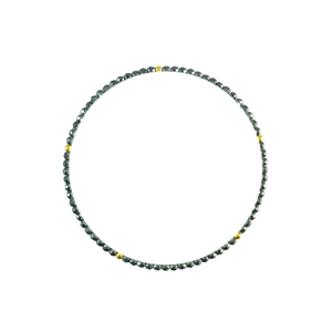 Gold + Hematite Gemstone Bracelet