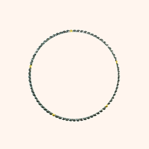 Gold + Hematite Gemstone Bracelet