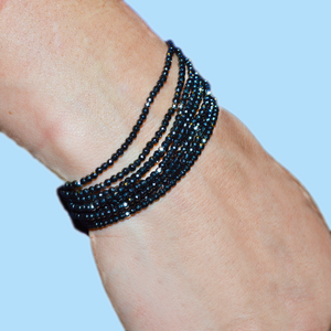 Gold + Hematite Gemstone Bracelet