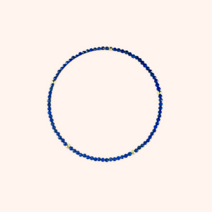 Gold + Lapis Gemstone Bracelet