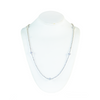 Lux Platinum Black Tie Necklace