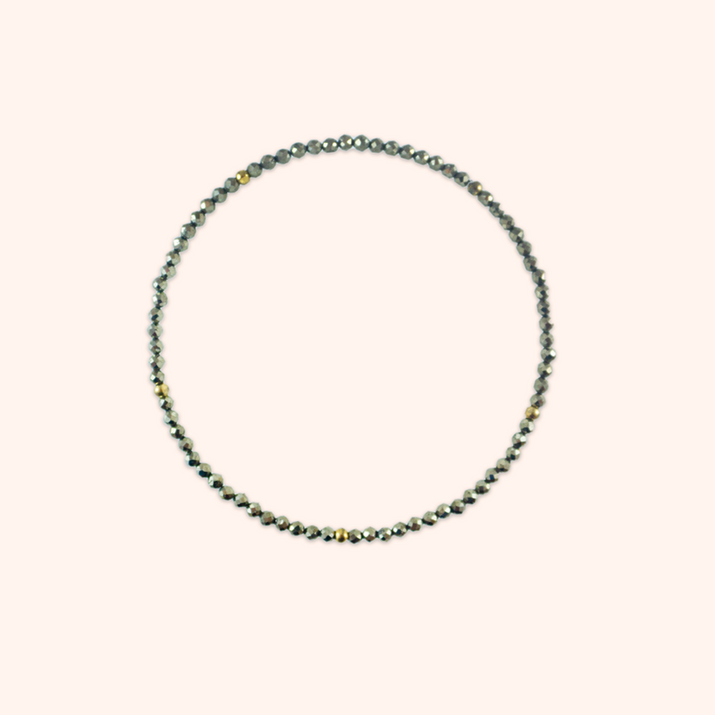Gold + Pyrite Gemstone Bracelet